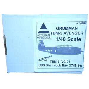 Rare 1:48 Accurate Miniature AJ3404B Grumman TBM-3D Avenger Kit NIB👑